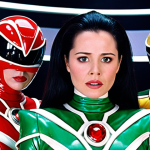 **Prompt:** Mighty Morphin Power Rangers team morphing sequence, Zordon in background, Rita Repulsa menacingly watching on a screen. Focus on the nostalgic, vibrant colors of the original suits.